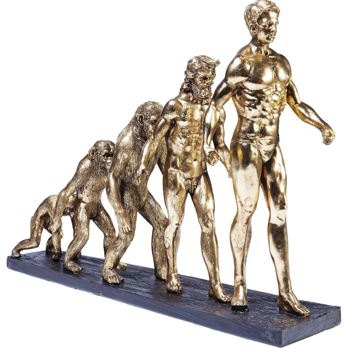 Figurină Decorativă Evolution 58x18,5x42,5 cm, Rășină Auriu-Negru - Kare Design [2]