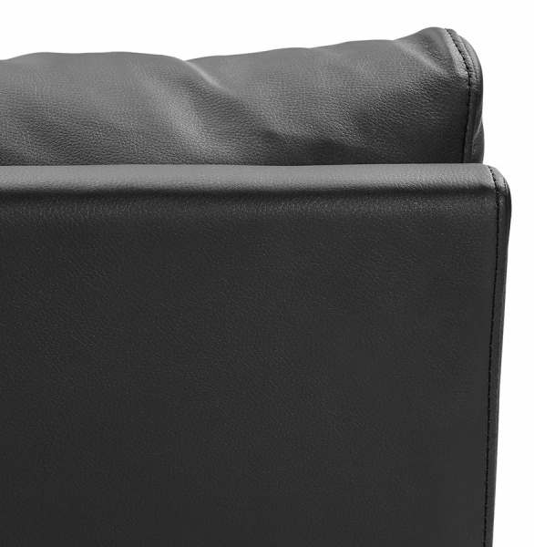 Fotoliu birou negru fix Alain tapitat piele ecologica, forma patrata, design modern premium, AC01560BL - Kokoon [7]
