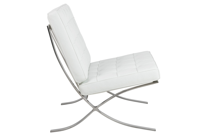 Fotoliu Barcelon Prestige Plus 75x75x83 cm, Oțel Alb - King Home [2]