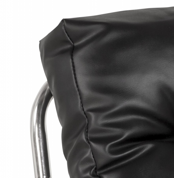 Fotoliu negru confortabil Boudoir fara brate, sezut perna pufoasa tapitata piele ecologica, design modern, AC00260BL - Kokoon [7]