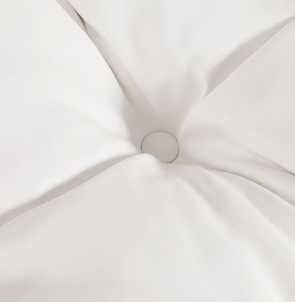 Fotoliu office alb Boudoir fara brate, sezut perna pufoasa tapitata piele ecologica, design modern, AC00270WH - Kokoon [7]