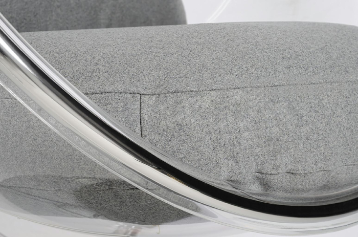 Fotoliu Bubble 115x100x295 cm, Acril Gri Deschis - King Home [2]