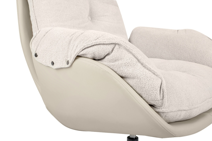 Fotoliu Carino 85x85x105 cm, Pu Bej - King Home [5]