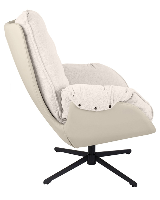 Fotoliu Carino 85x85x105 cm, Pu Bej - King Home [2]
