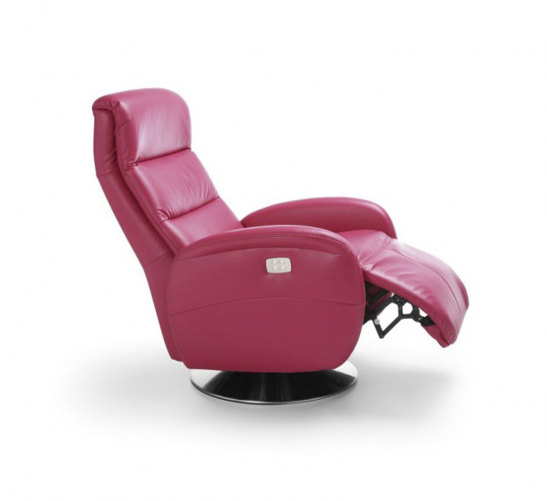 Fotoliu cu recliner manual/electric Arosa, baza rotativa metalica, tapiterie personalizabila , AROSA 1TV(B) A1 - Gala Collezione [5]