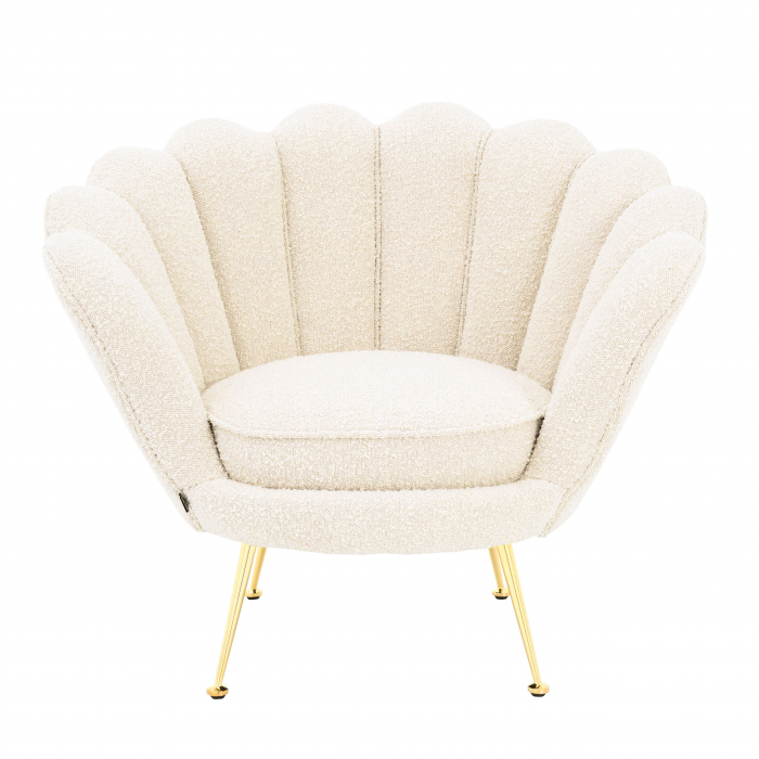   Scaun trapezium bouclé crem 113990 EICHHOLTZ [2]