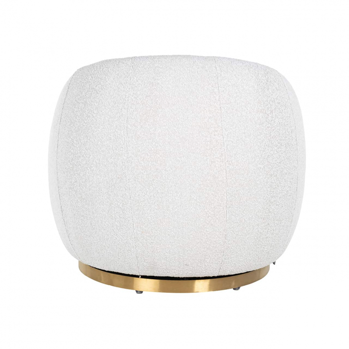 Fotoliu pivotant Jago alb boucl√© / auriu periat (Copenhaga 900 Boucl√© Alb), S4530 WHITE BOUCLé - Richmond Interiors [3]