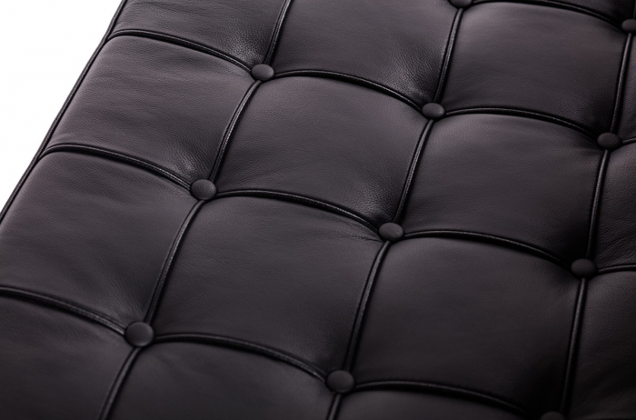 Fotoliu de piele Barcelon - piele italiana, negru cu picioare cromate, KH1501100209 - King [5]