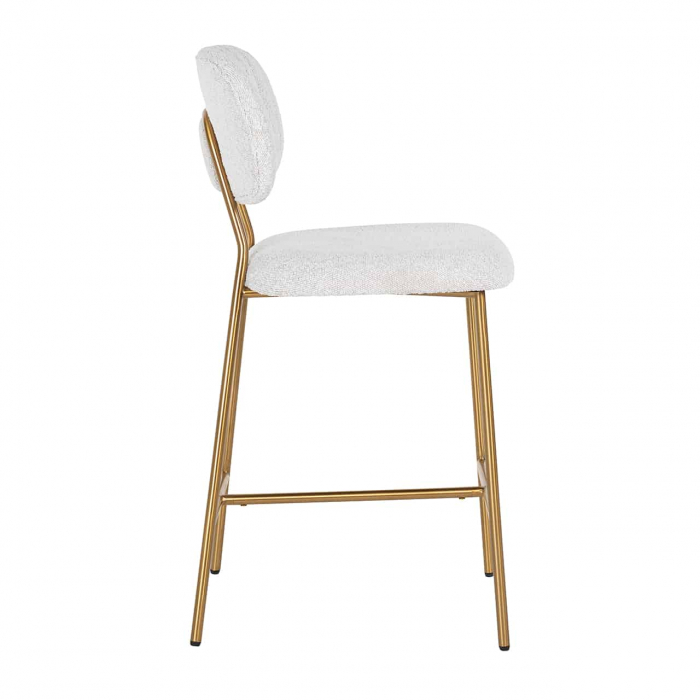 Fotoliu de serviciu Xenia alb boucl√© / auriu periat (Copenhagen 900 Boucl√© White), S4522 WHITE BOUCLé - Richmond Interiors [2]