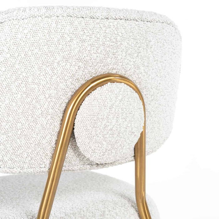 Fotoliu de serviciu Xenia alb boucl√© / auriu periat (Copenhagen 900 Boucl√© White), S4522 WHITE BOUCLé - Richmond Interiors [7]