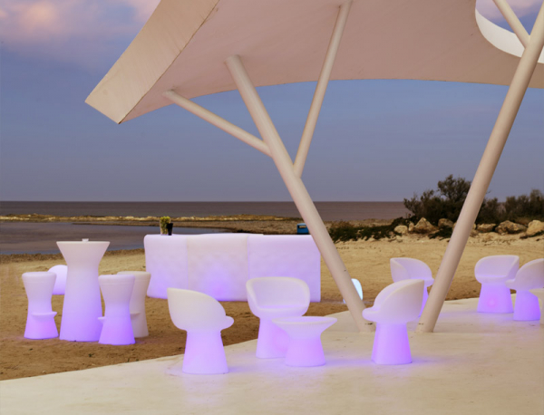 Fotoliu design gradina Cato, iluminare LED, MOBMA060SSNW - King [3]