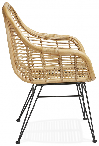 Fotoliu design gradina Tess, ratan premium, otel, K AC02550NABL - Kokoon [3]