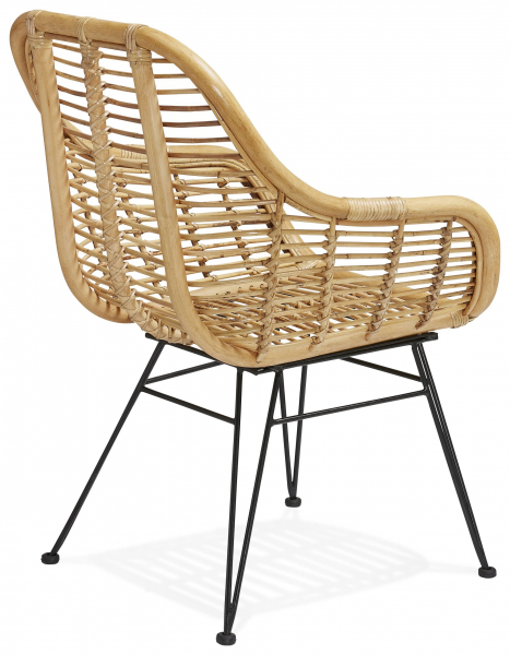 Fotoliu design gradina Tess, ratan premium, otel, K AC02550NABL - Kokoon [4]