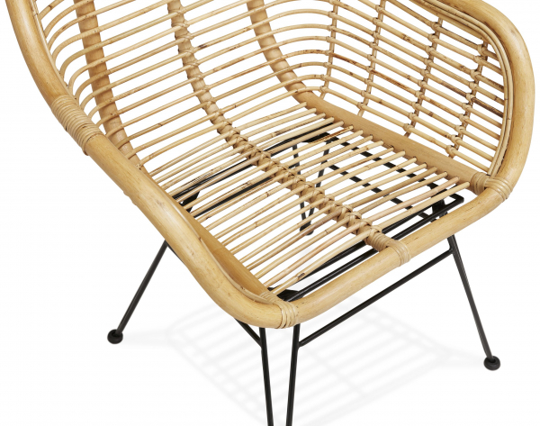 Fotoliu design gradina Tess, ratan premium, otel, K AC02550NABL - Kokoon [6]