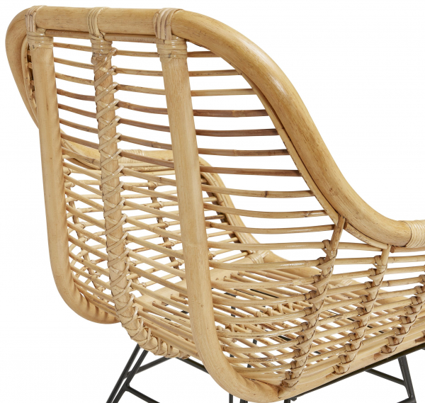 Fotoliu design gradina Tess, ratan premium, otel, K AC02550NABL - Kokoon [9]
