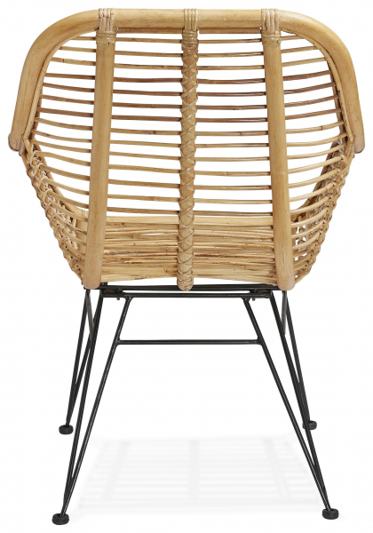 Fotoliu design gradina Tess, ratan premium, otel, K AC02550NABL - Kokoon [5]