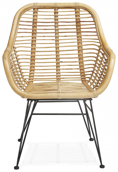 Fotoliu design gradina Tess, ratan premium, otel, K AC02550NABL - Kokoon [2]