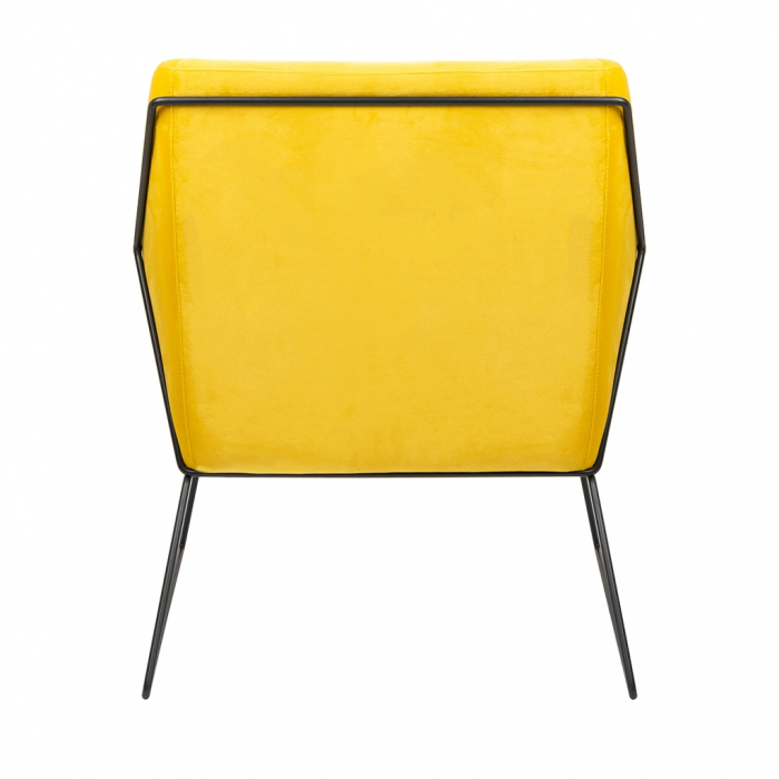 Fotoliu design Lucas tapitat catifea verde/galbena/gri/neagra, picioare negre metal, MSE011000308.V35 - King [13]
