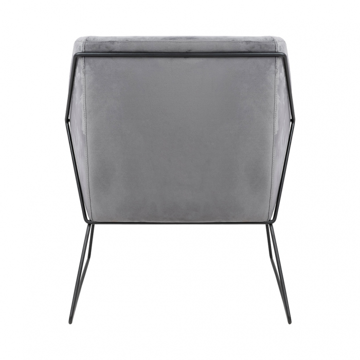 Fotoliu design Lucas tapitat catifea verde/galbena/gri/neagra, picioare negre metal, MSE011000308.V35 - King [21]