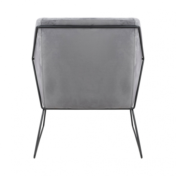 Fotoliu design Lucas tapitat catifea verde/galbena/gri/neagra, picioare negre metal, MSE011000308.V20 - King [21]