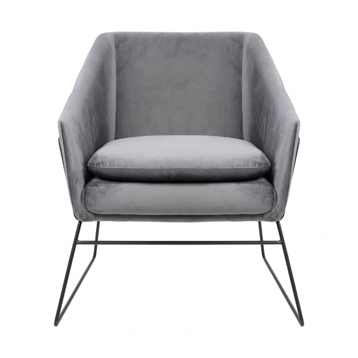 Fotoliu design Lucas tapitat catifea verde/galbena/gri/neagra, picioare negre metal, MSE011000308.V20 - King [22]