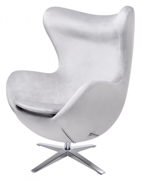 Fotoliu design lux cu taburet Egg Wide Velvet, diverse culori, velur/baza otel crom, HE-066.HM8.OTTO.50 - King [20]