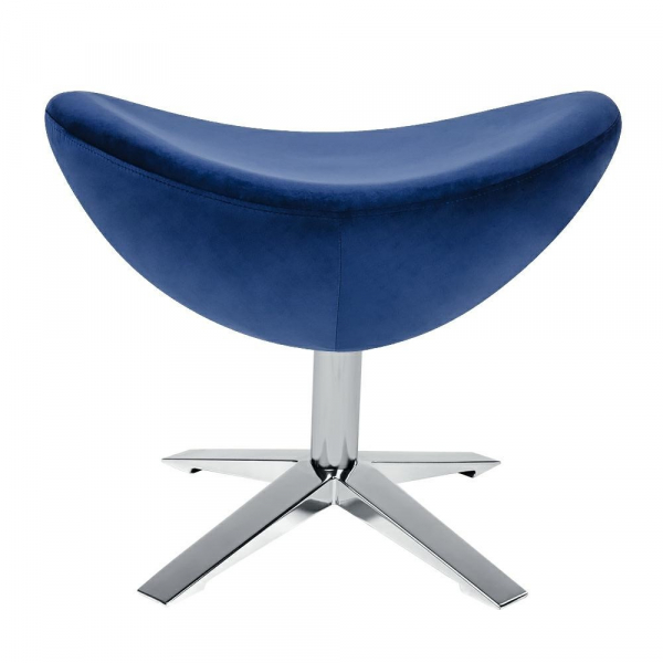 Fotoliu design lux cu taburet Egg Wide Velvet, diverse culori, velur/baza otel crom, HE-066.HM8.OTTO.50 - King [17]