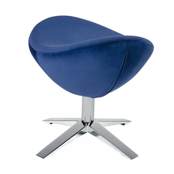 Fotoliu design lux cu taburet Egg Wide Velvet, diverse culori, velur/baza otel crom, HE-066.HM8.OTTO.50 - King [16]