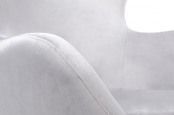 Fotoliu design lux cu taburet Egg Wide Velvet, diverse culori, velur/baza otel crom, HE-066.HM8.OTTO.50 - King [24]