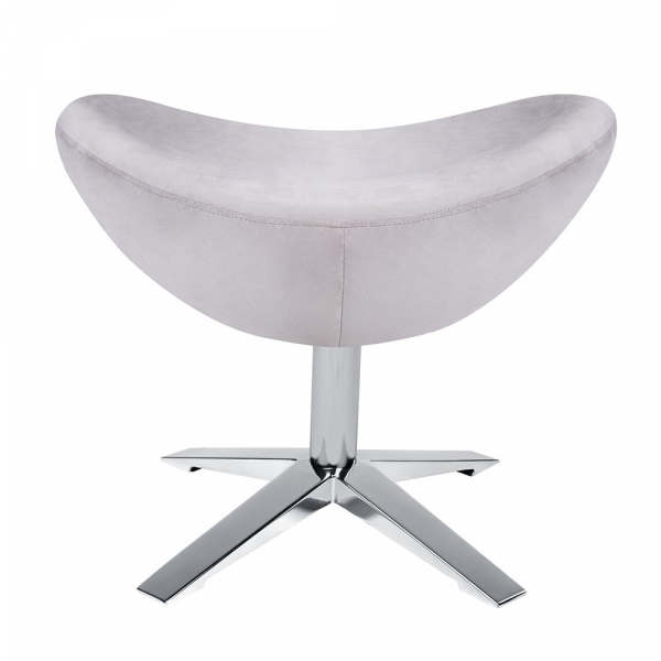 Fotoliu design lux cu taburet Egg Wide Velvet, diverse culori, velur/baza otel crom, HE-066.HM8.OTTO.50 - King [25]