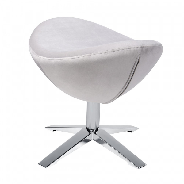 Fotoliu design lux cu taburet Egg Wide Velvet, diverse culori, velur/baza otel crom, HE-066.HM8.OTTO.50 - King [26]