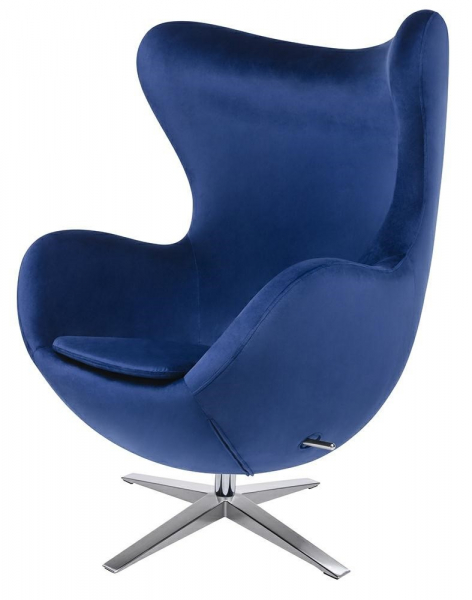 Fotoliu design lux cu taburet Egg Wide Velvet, diverse culori, velur/baza otel crom, HE-066.HM8.OTTO.50 - King [11]