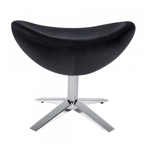 Fotoliu design lux cu taburet Egg Wide Velvet, diverse culori, velur/baza otel crom, HE-066.HM8.OTTO.50 - King [6]