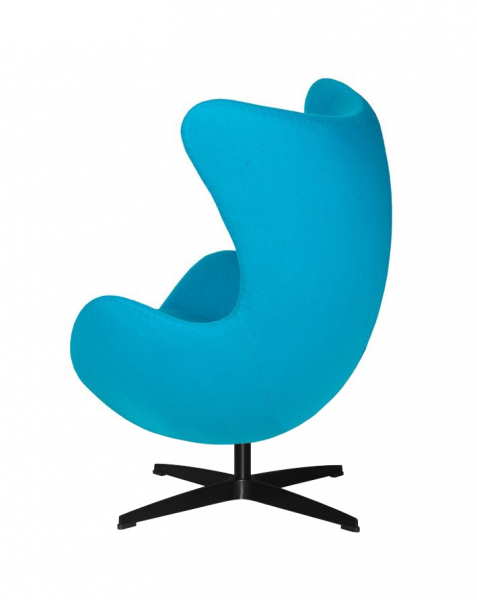 Fotoliu design lux Egg Classic Black, diverse culori, lana casmir/baza neagra aluminiu, JH-026.CZERWONY.17.B - King [8]