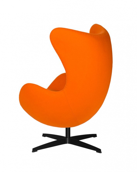 Fotoliu design lux Egg Classic Black, diverse culori, lana casmir/baza neagra aluminiu, JH-026.CZERWONY.17.B - King [9]