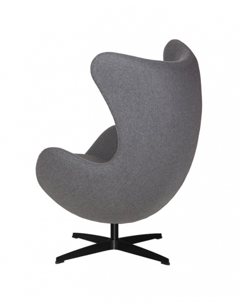Fotoliu design lux Egg Classic Black, diverse culori, lana casmir/baza neagra aluminiu, JH-026.CZERWONY.17.B - King [7]