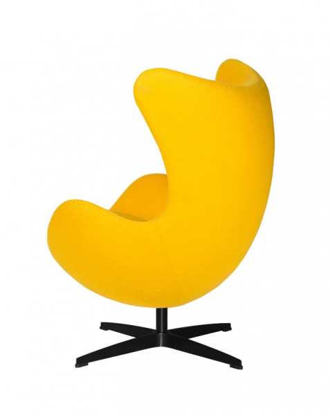 Fotoliu design lux Egg Classic Black, diverse culori, lana casmir/baza neagra aluminiu, JH-026.CZERWONY.17.B - King [20]
