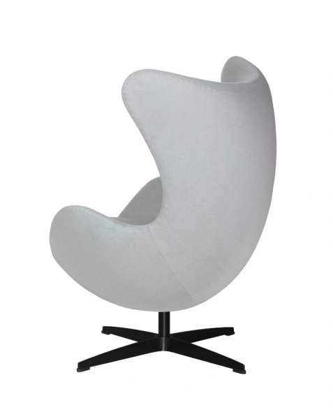 Fotoliu design lux Egg Classic Black, diverse culori, lana casmir/baza neagra aluminiu, JH-026.CZERWONY.17.B - King [17]