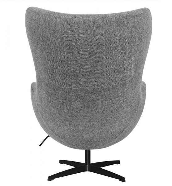 Fotoliu design lux Egg Classic Black, diverse culori, lana casmir/baza neagra aluminiu, JH-026.CZERWONY.17.B - King [14]