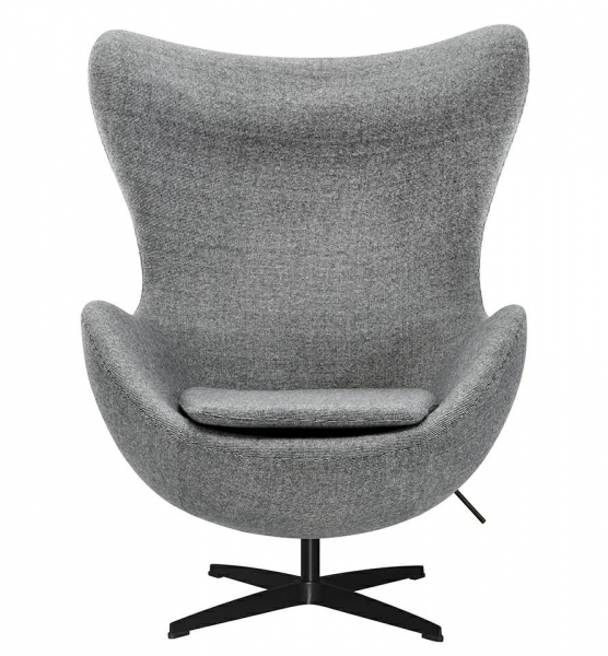 Fotoliu design lux Egg Classic Black, diverse culori, lana casmir/baza neagra aluminiu, JH-026.CZERWONY.17.B - King [12]