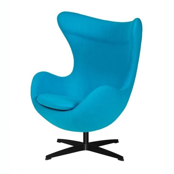 Fotoliu design lux Egg Classic Black, diverse culori, lana casmir/baza neagra aluminiu, JH-026.CZERWONY.17.B - King [24]