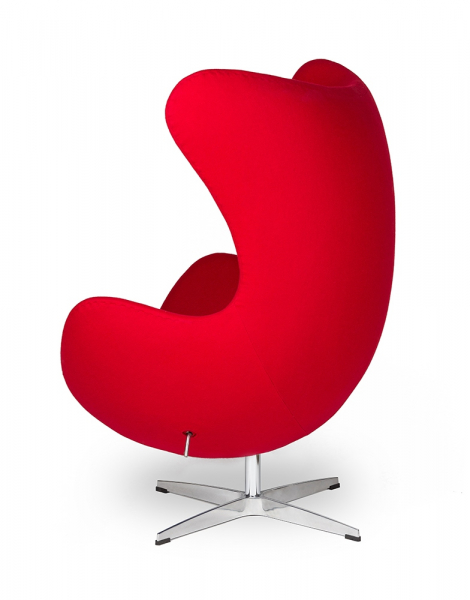 Fotoliu design lux Egg Classic, diverse culori, lana casmir/baza aluminiu, JH-026.CZERWONY.17 - King [2]