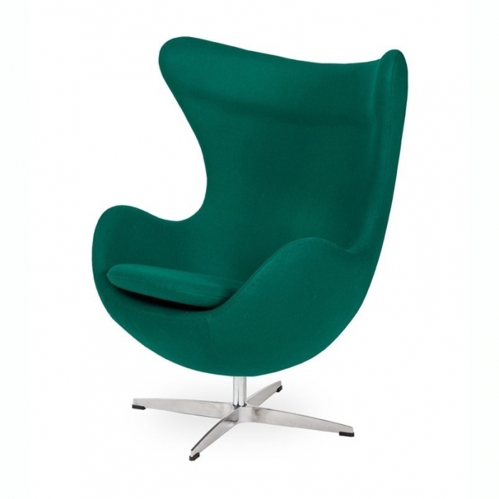 Fotoliu design lux Egg Classic, diverse culori, lana casmir/baza aluminiu, JH-026.CZERWONY.17 - King [25]