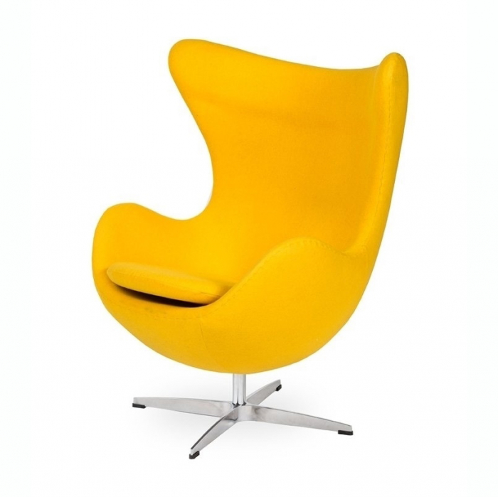 Fotoliu design lux Egg Classic, diverse culori, lana casmir/baza aluminiu, JH-026.CZERWONY.17 - King [27]