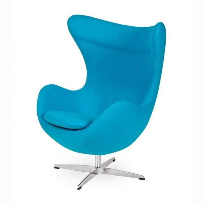 Fotoliu design lux Egg Classic, diverse culori, lana casmir/baza aluminiu, JH-026.CZERWONY.17 - King [26]