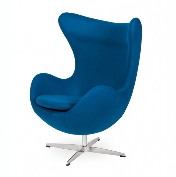Fotoliu design lux Egg Classic, diverse culori, lana casmir/baza aluminiu, JH-026.CZERWONY.17 - King [21]