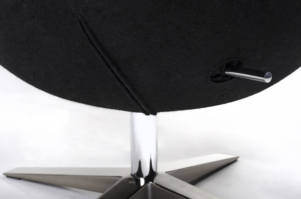 Fotoliu design lux Egg Wide, diverse culori, lana casmir/baza otel crom, HE-066.DARKGREY.27 - King [10]