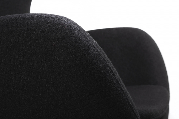 Fotoliu design lux Egg Wide, diverse culori, lana casmir/baza otel crom, HE-066.DARKGREY.27 - King [9]