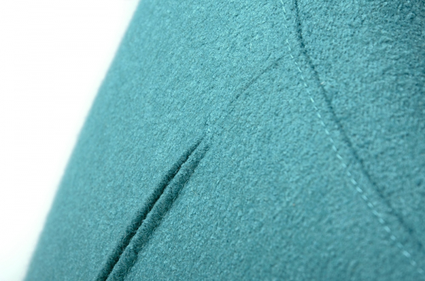 Fotoliu design lux Egg Wide, diverse culori, lana casmir/baza otel crom, HE-066.DARKGREY.27 - King [27]