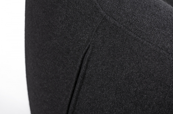 Fotoliu design lux Egg Wide, diverse culori, lana casmir/baza otel crom, HE-066.DARKGREY.27 - King [8]